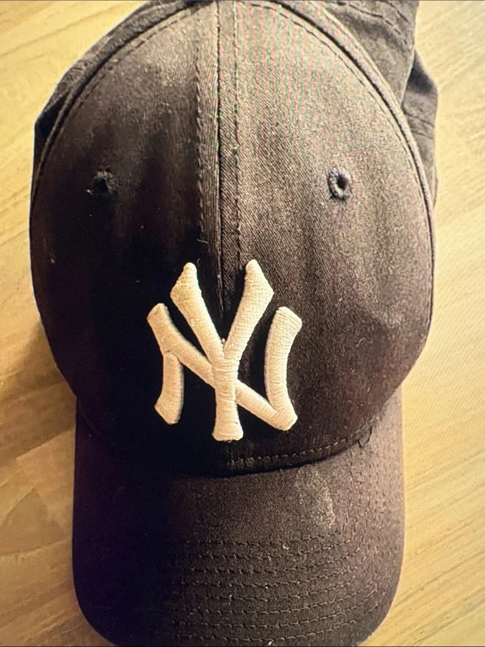 Kids Black Cap with White NY Logo - Classic Baseball Hat